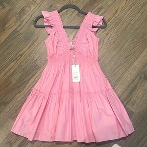 NWT Loveshack Fancy Polar Dress, size XS, In Melon Kiss.